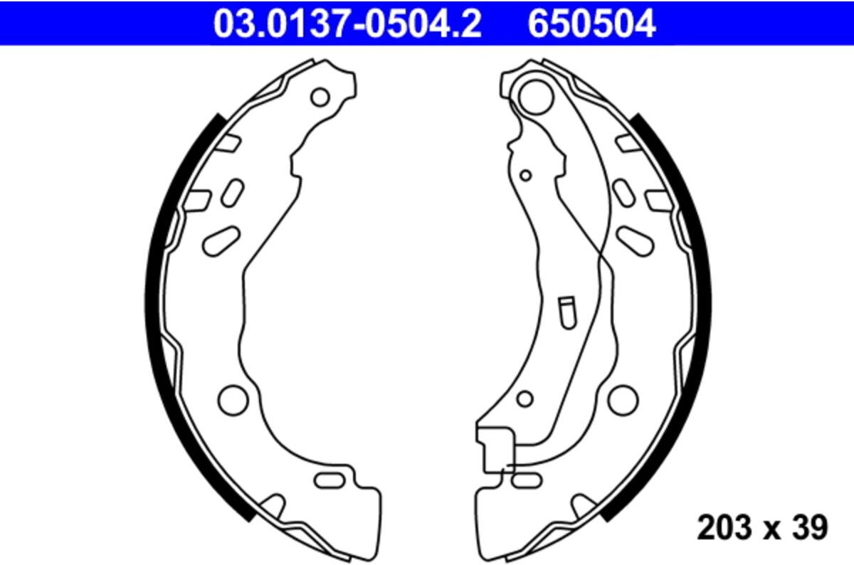 Bremsbackensatz ATE 03.0137-0504.2