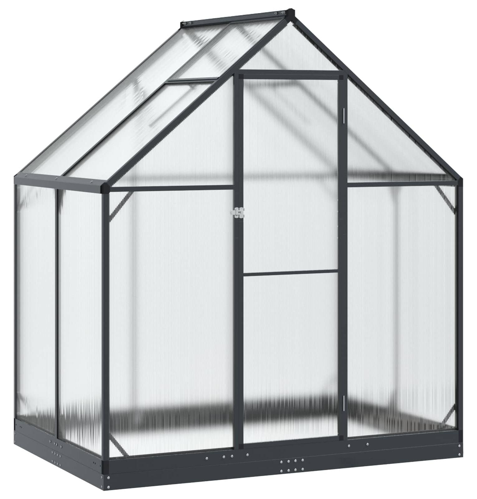 Syfax Tuinserre met deur, Antraciet, B/D/H: 183,5 x 123 x 207 cm