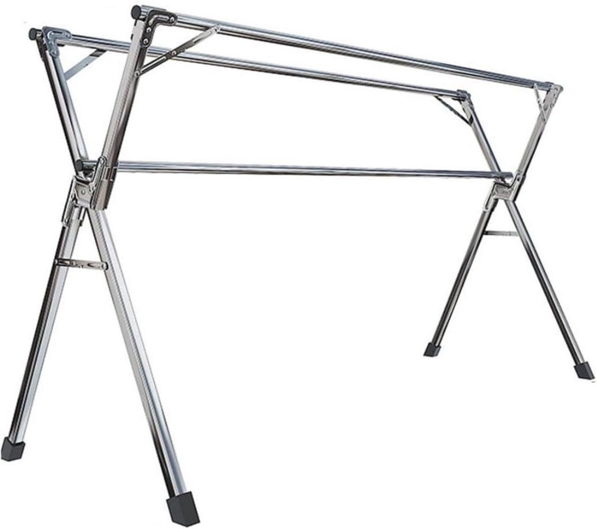 Merkloos Opvouwbaar Droogrek - Compact Kledingdroger - Zilver - 140 cm