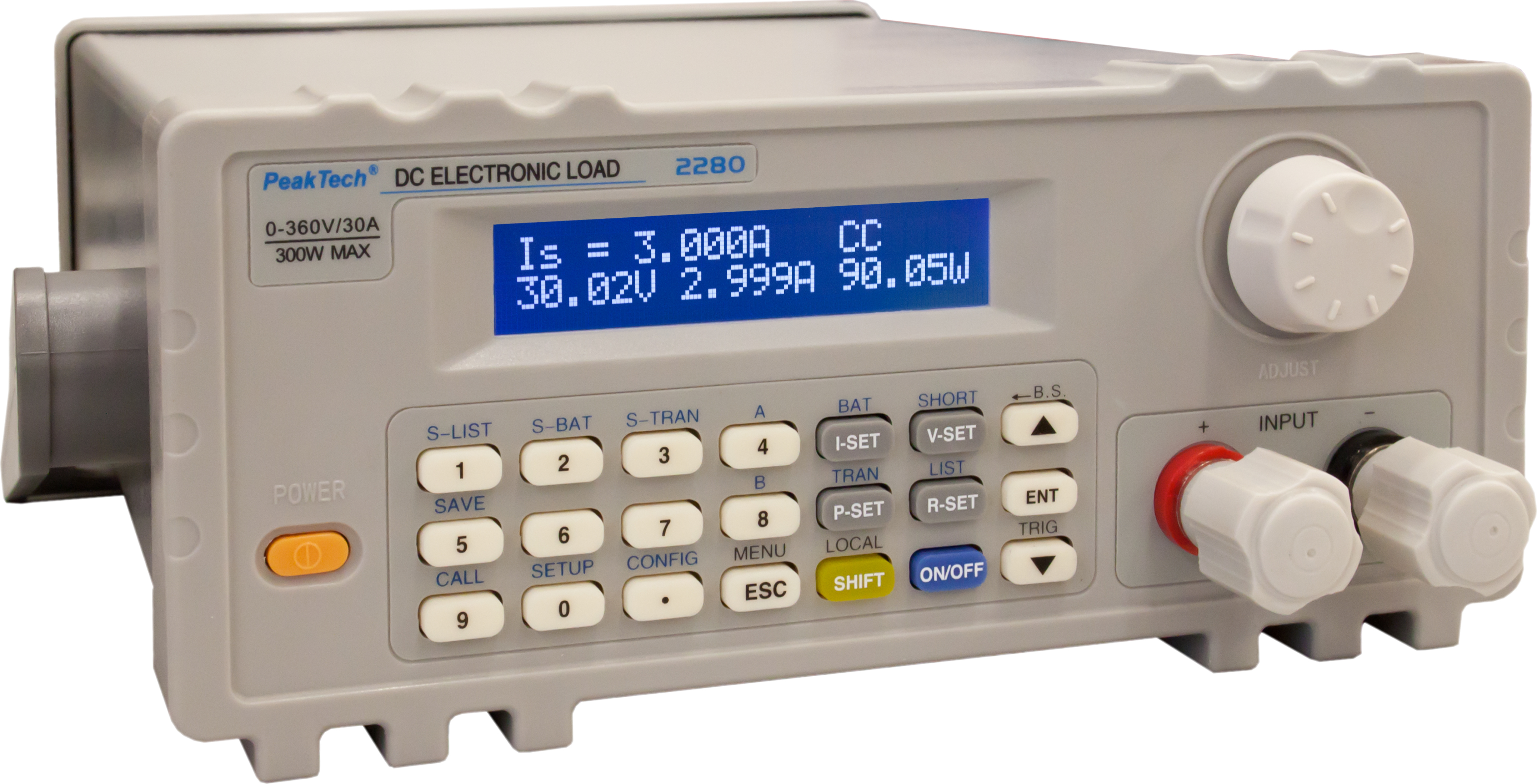 PeakTech P 2280 - Elektronische DC Last 0 - 360 V / 30 A 300 W mit USB / RS-232