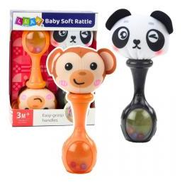 Lean Toys Sensorische Rasseln mit weichem Ball, 2 Stück (65613335)