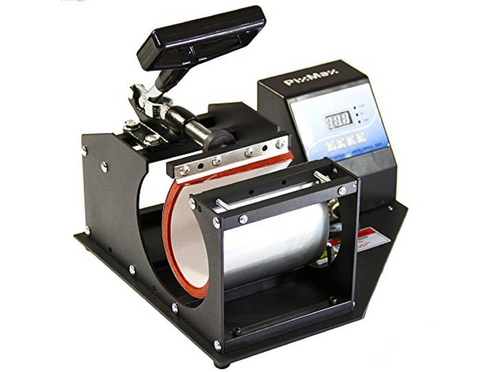 Tassenpresse Transferpresse Transferpresse für Tassen Sublimationsdruck Schwarz mit GRATIS Sublimationspapier + GRATIS 22m hitzebeständiges Klebeband