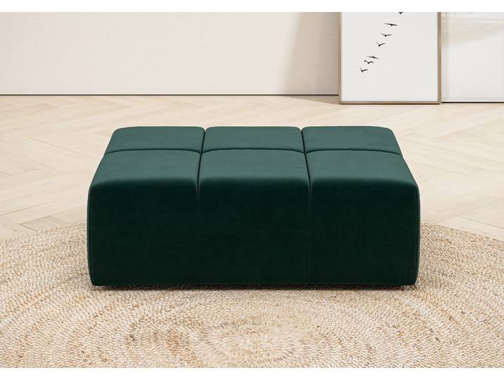 Polsterhocker HOME AFFAIRE Ancona, Polsterhocker passend zum Sofa, Breite 107 cm , grün (smaragd), B:107cm H:39cm T:71cm, Hocker, Polsterhocker, passend zur Ancona -Polsterserie, auch in Cord + Easy Care