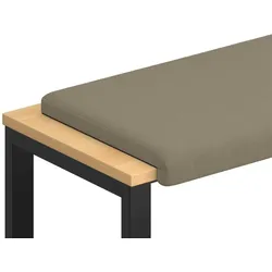 vidaXL Bankkissen Strukturiertes Samt Khaki Tiefe 35 cm
