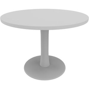 Quadrifoglio Besprechungstisch Idea, rund, 100 x 76 cm (ØxH), grau / silber