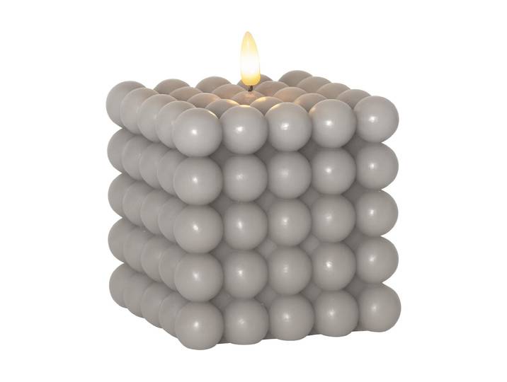 LED-Kerze LED-Kerze Pillar Flamm , grau, H:12,5cm, Wachs, PARFORCE TRADITIONAL HUNTING, Kerzen, LED-Kerze