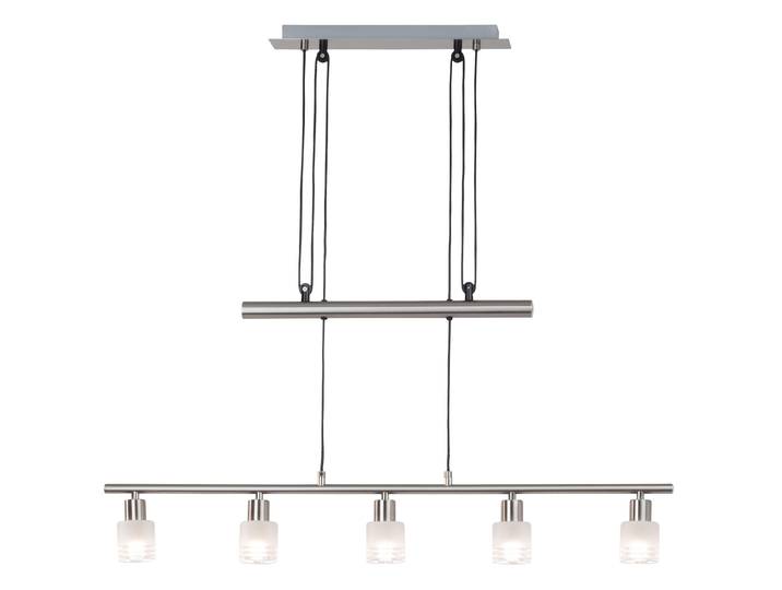 BRILLIANT LED Pendelleuchte LEA , grau (chromfarben), 5, Leuchten, 5 x E14 max. 4W, 173cm Höhe, eisen/chrom, höhenverstellbar, Metall, LED Pendelleuchte