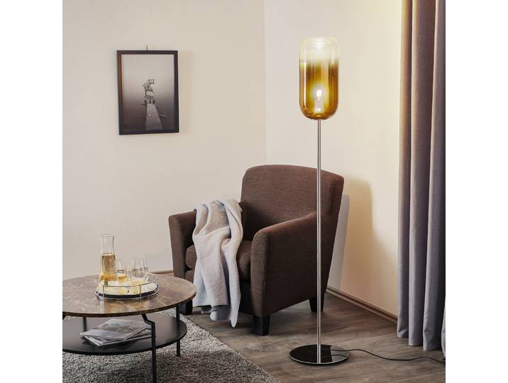 Gople Lampadaire Bronze - Artemide - Salon / séjour - Design - Verre - Avec abat-jour