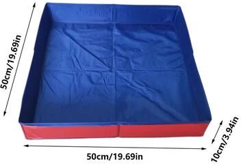 Youfap Market Pet Puppy Bathing Tub For Puppy Cats, Dog Kiddie Pool PVC Folding Swimming Pool Non Inflatable Save Space red