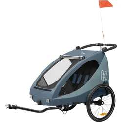 Hauck Fahrradanhänger Dryk Duo Plus, blau