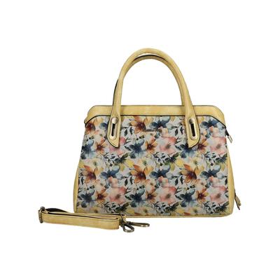 Henkeltasche LAURA VITA "LAURA VITA Taschen Lederimitat/Textil", Damen, Gr. onesize, gelb, Lederimitat, Taschen