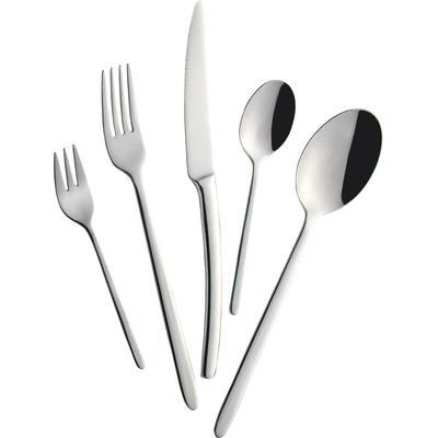 Besteck-Set MULEX "Pasadena", silber (edelstahlfarben), 60 Stk., Edelstahl 18/0, Essbesteck-Sets, hochglanzpoliert
