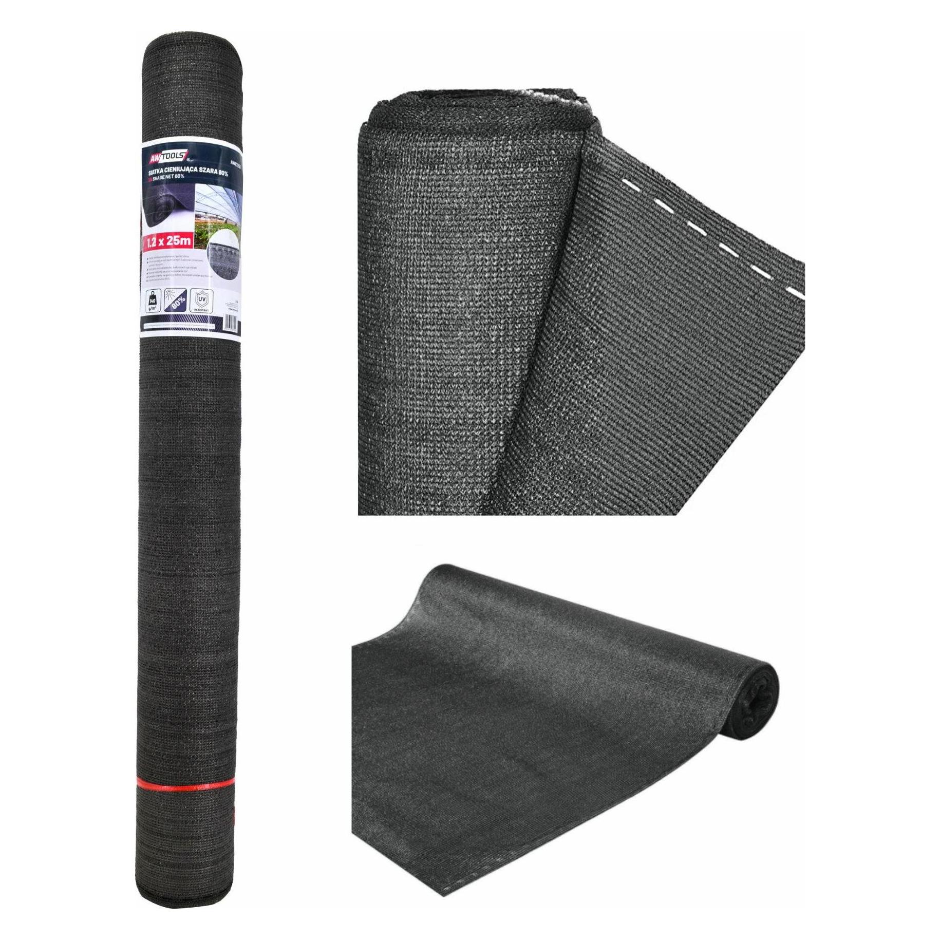 Awtools SIATKA CIENIUJĄCA 180g 1,2*50m SZARA UV 90% (AW67280)