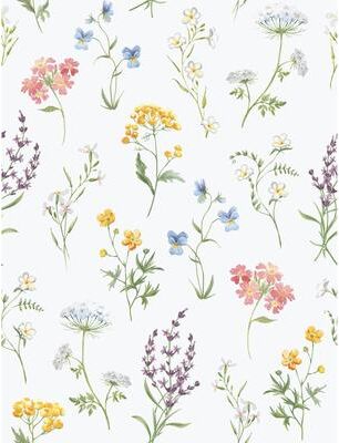 Galerie Wallcoverings Spring Blossom Botanical Floral Mix Non-woven Matte Wallpaper Roll