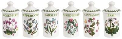 Portmeirion Set of 6 Botanic Garden Assorted Spice Jars - 4.5 inch