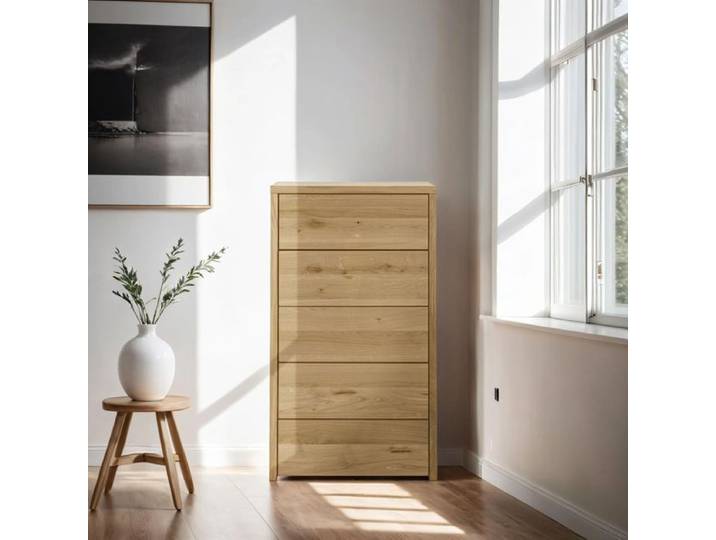 Kommode Kärnten Wildeiche Massivholz mit Schubladen H:99cm/B:55cm/T:45cm Soft-Close und Push-To-Open