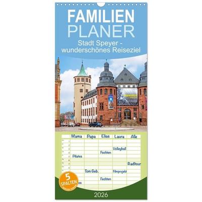 Familienplaner 2026 - Stadt Speyer - wunderschönes Reiseziel mit 5 Spalten (Wandkalender, 21 x 45 cm) CALVENDO