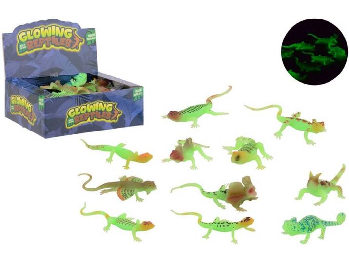 Johntoy 26140 - Glow in the dark reptielen - Set van 24