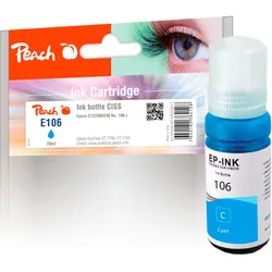 Peach Tintenbehälter cyan kompatibel zu Epson No. 106 c, C13T00R240