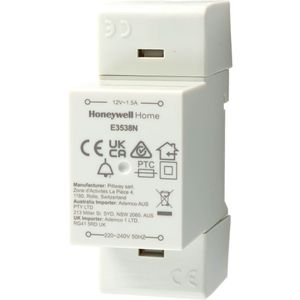 Honeywell Klingeltrafo E3538N Hutschienen- & Aufputzmontage, bis 18 VA / 1,5 A Nennscheinleistung, AC, 230 V auf 12 V