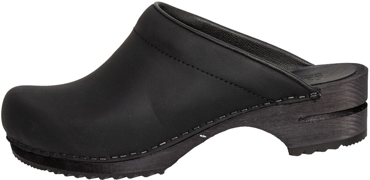 Clog SANITA "Clog offen", Damen, Gr. 41, schwarz, Obermaterial: 100% Lammleder LEL., Schuhe Clog