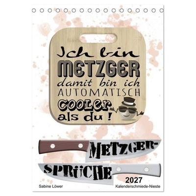 Metzger-Sprüche (Tischkalender 2027 DIN A5 hoch), CALVENDO Monatskalender