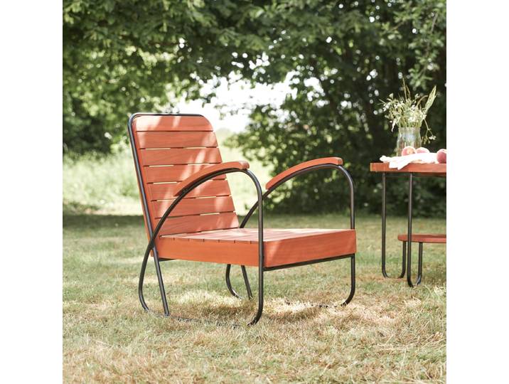Outdoor-Sessel Key Wood aus Akazienholz - Natur