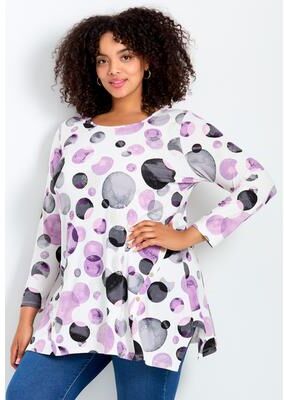 Plus Size Women's Leisure Button Tunic by Avenue in Copper Speckle (Size 26/28)