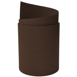 zaun|zu® Sichtschutzstreifen Rille PP für Doppelstabmatten UV-beständiger Sichtschutz Braun 2,55m