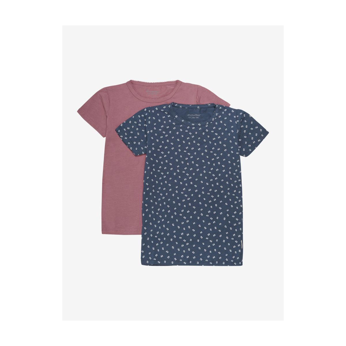 Minymo Basic 33 -t-shirt SS (2-pack) mesa rose (585) 80 3933-585-80