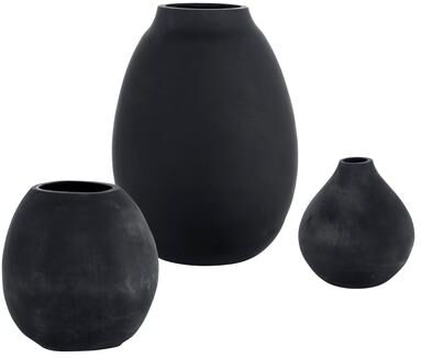 Uttermost Hearth Matte Black Vases (Set of 3)