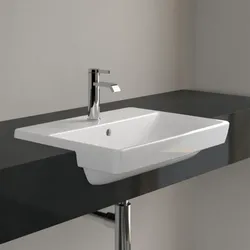 Villeroy und Boch Avento Vorbauwaschtisch 4A065501 550 x 440 x 145 mm, mit Überlauf, Weiß Alpin
