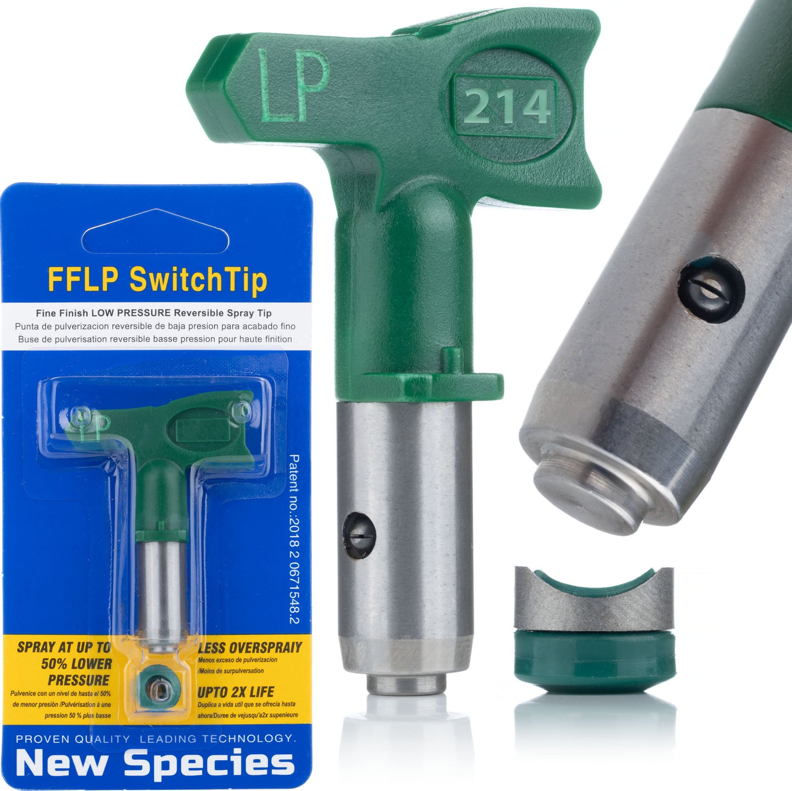 ROSFIX Spuitmond Vervanging LP 214 Laagdruk met 10 cm Stralingsbreedte Compatibel met Graco Airless Verfspuit