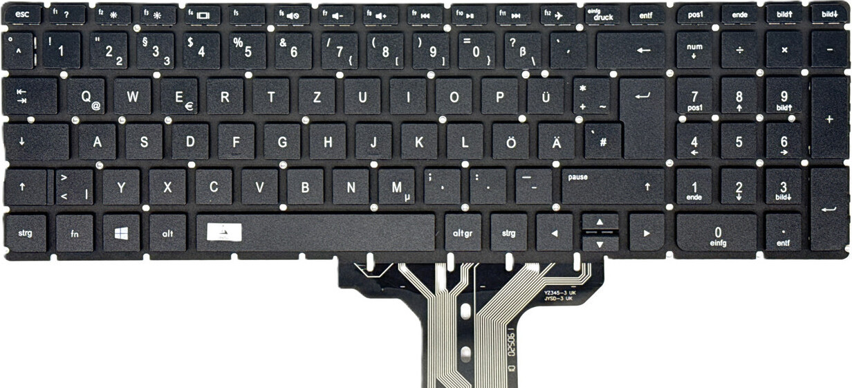 T-ProTek Zwart Frameless Toetsenbord compatibel met PK131EM2A10