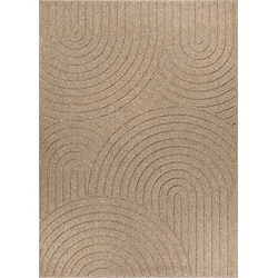 FLACHWEBTEPPICH Geometrisch TOCE Polypropylen Natur 240 x 340 cm