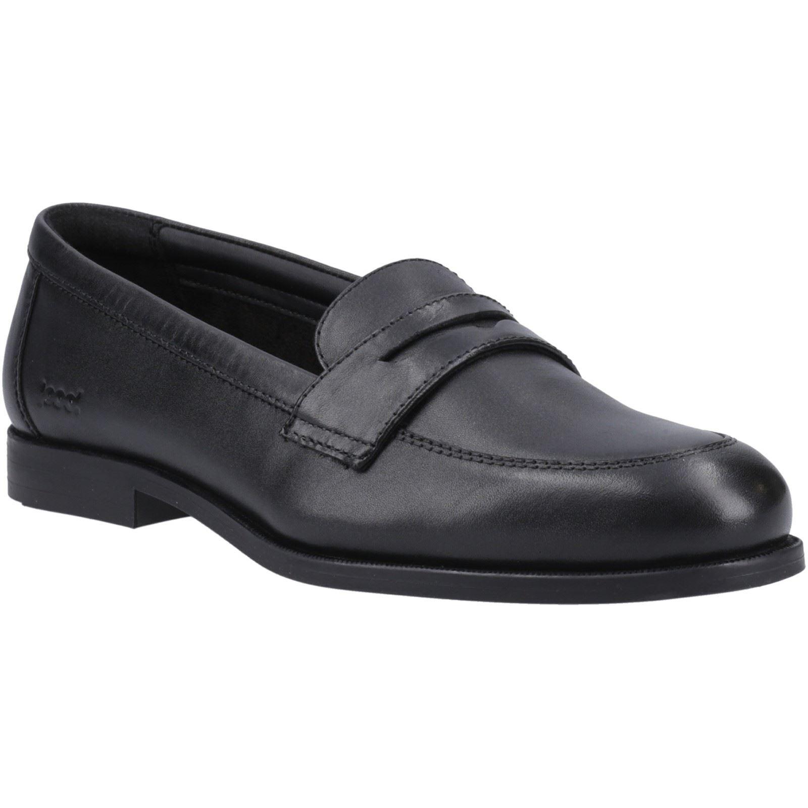 Pod Islay Meisjes Zwarte Leren Mocassins