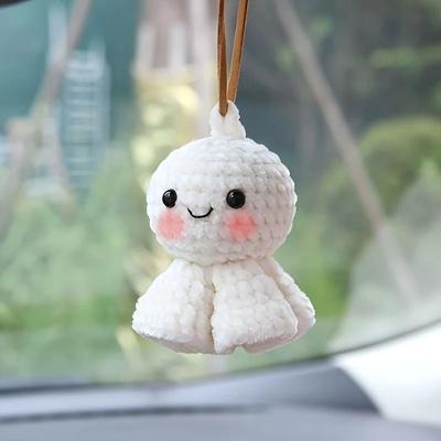 Uplift Picks Cute Crochet Sunshine Doll Car Pendant For Rearview Mirror 1 Pc