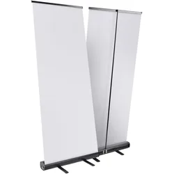 Roll Up Standard, ohne Druck, 200 x 85 cm | schwarz, Aluminium