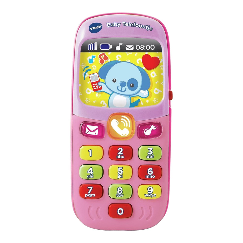 VTech baby telefoon speelgoed - roze, B: 14,8 cm, D: 10,6 cm, H: 7,5 cm