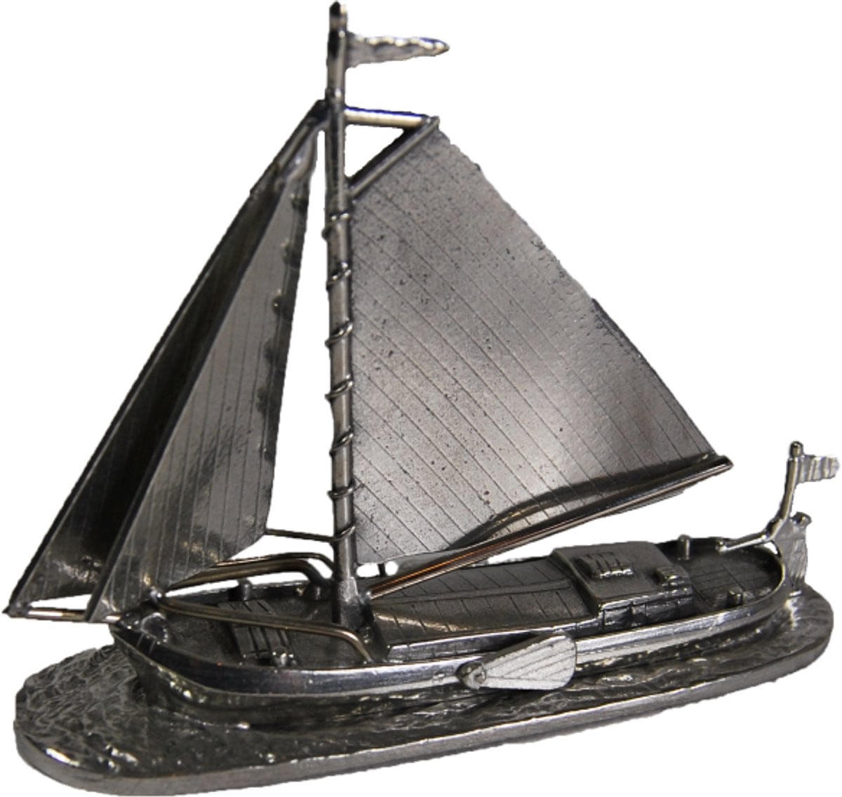 Tinnen Miniatuur Klipperaak Zeilschip Maritieme Decoratie