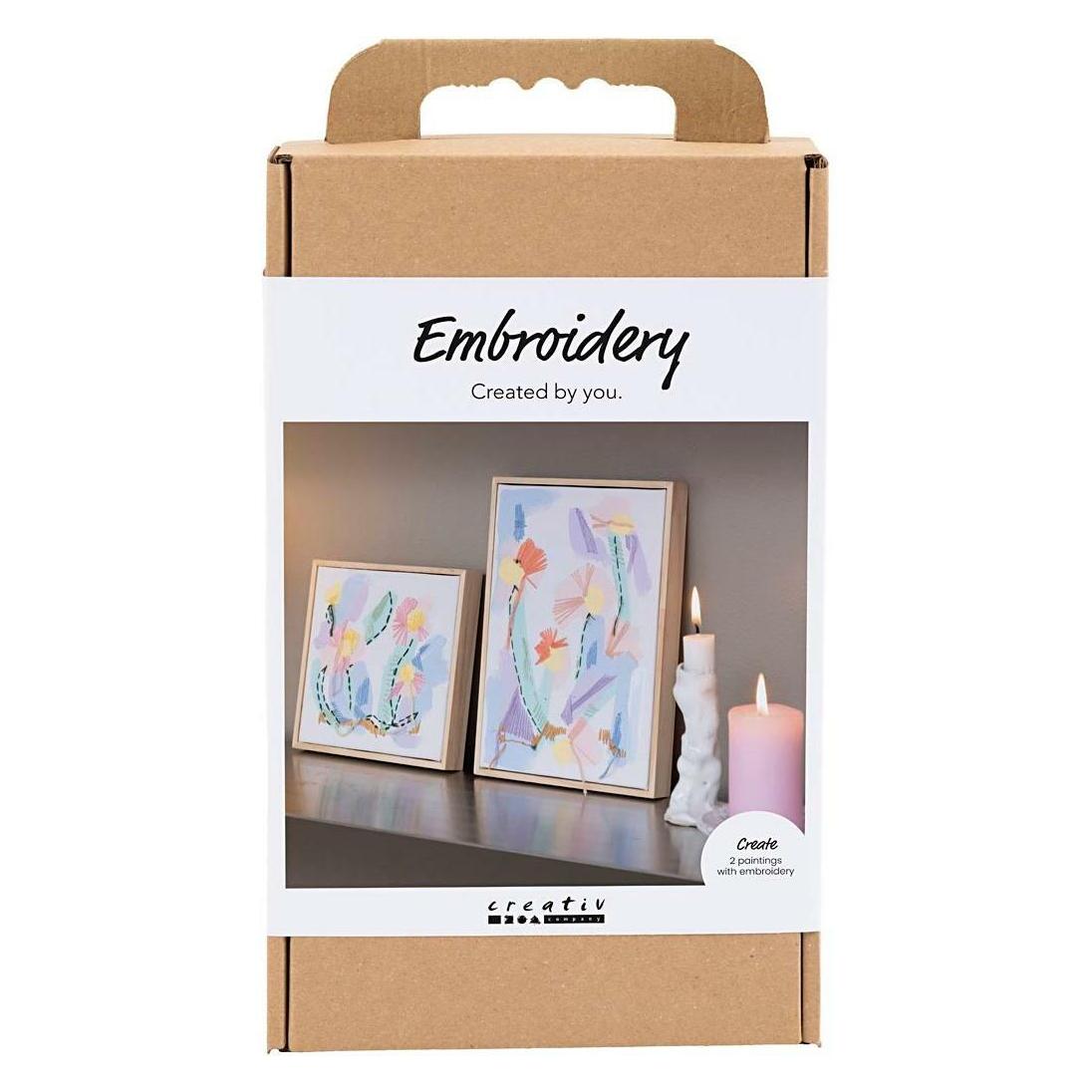 Creativ Company Craft Kit Embroidery - Pictures - pastel colours (977862) (977862)