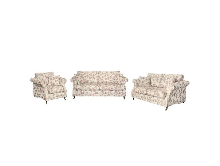 Ensemble de salon 3-2-1 Beige Tissu Maison de campagne
