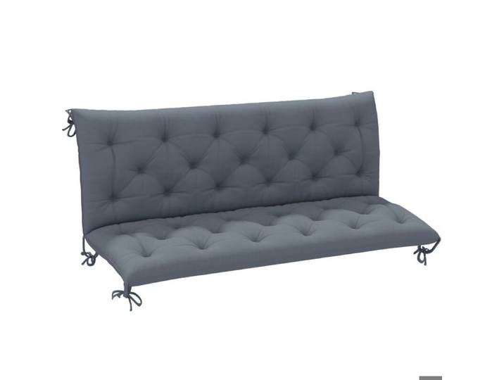 Coussin de banc matelas assise dossier pour banc de jardin coussin balancelle canapé 3 places grand confort 150 x 98 x 8 cm gris