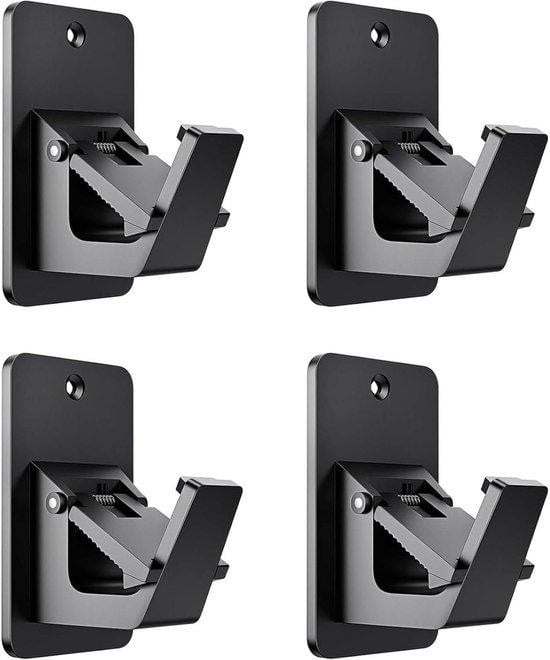 Set van 4 universele gordijnstanghouders met 3M kleefmiddel zonder boren