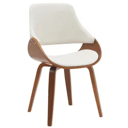 CLP Esszimmerstuhl Vangale Stoff   Farbe: walnuss/creme, Material: Stoff