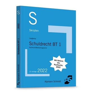 Skript Schuldrecht BT 1, Taschenbuch von Tobias Langkamp, Alpmann und Schmidt