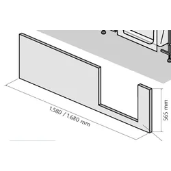 HSK Dobla Frontschürze, 160cm, für Einstieg links, 540162 540162