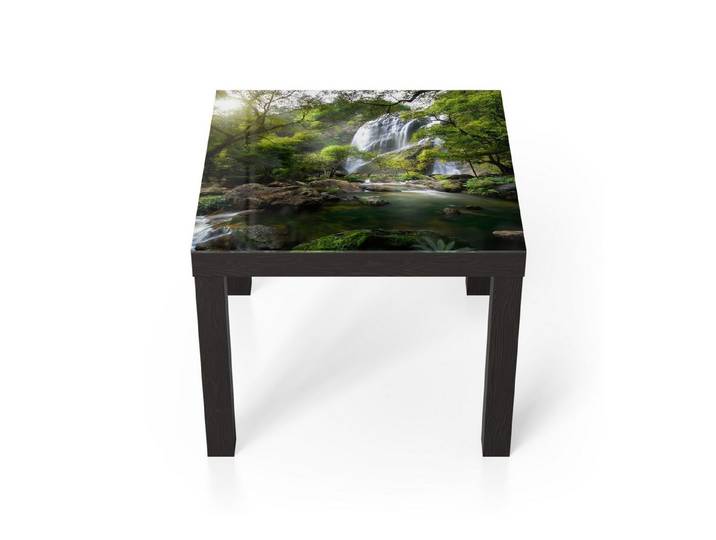 DEQORI Couchtisch 'Verborgenes Wasserwunder', Glas Beistelltisch Glastisch modern