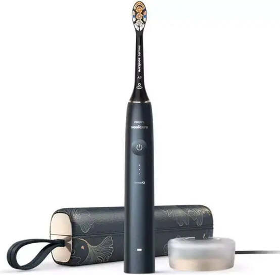 Philips Sonicare DiamondClean Prestige 9900 series DiamondClean Prestige 9900 HX9992/42 Akku-Zahnbürste, Erwachsener, Schallzahnbürste, Sensibel, Zahnfleischpflege, Tiefenreinigung, Whitening, 62000 Bewegungen pro Minute, Blau, 2 min, 4 x 30 sec