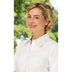 Baumwoll-Bluse in weiß in Größe 40 von DW-Shop, Weiß, 40
